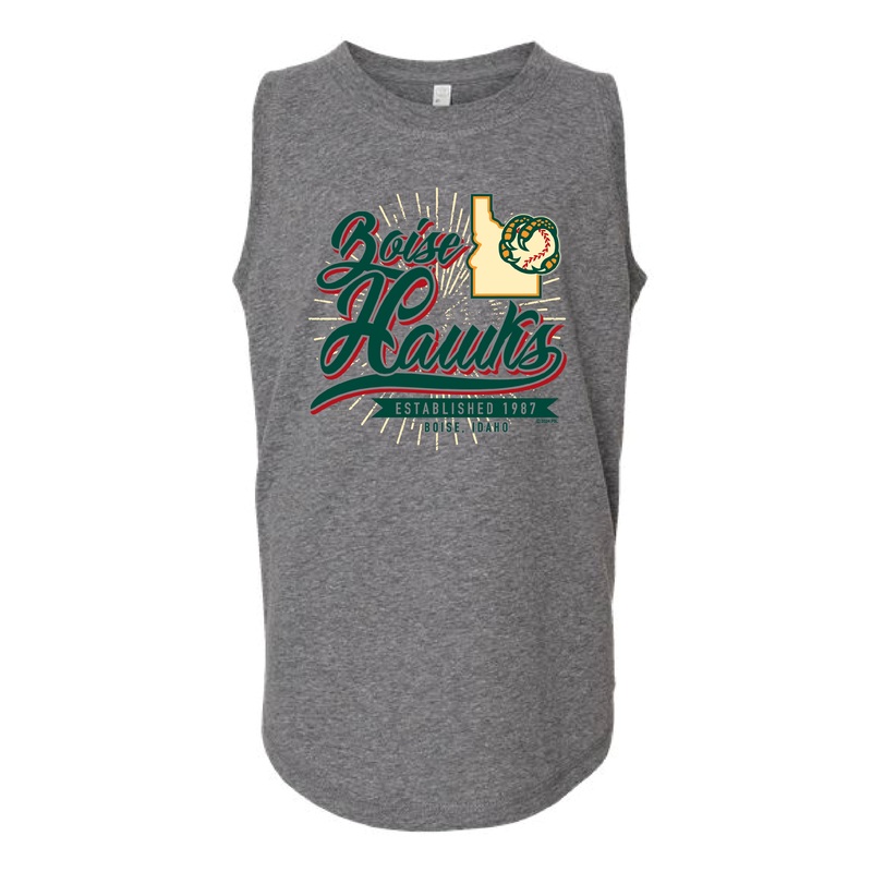 BOISE HAWKS YOUTH GIRLS KATAHDIN TANK, GREY
