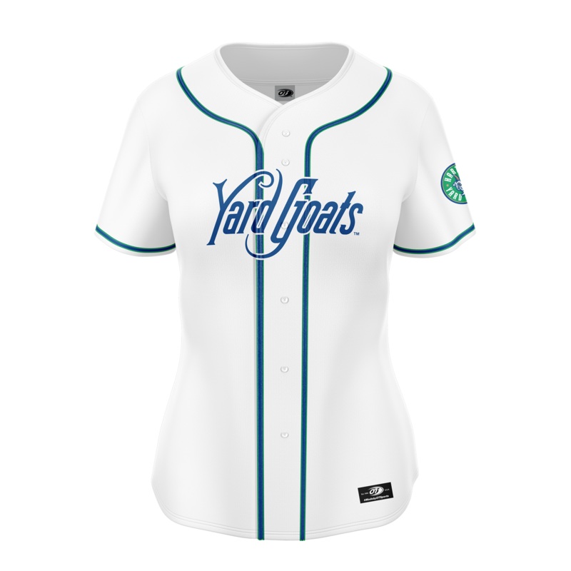 Hartford Yard Goats Women’s Home Replica Jersey by OT Sports in White