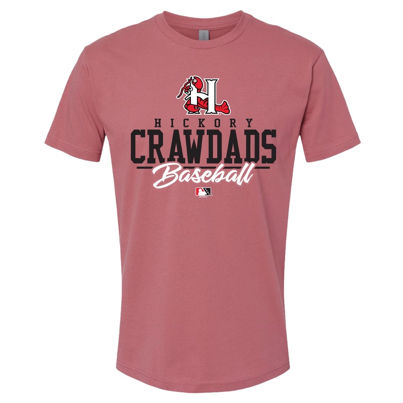Hickory Crawdads Barker Mauve Premium Tee