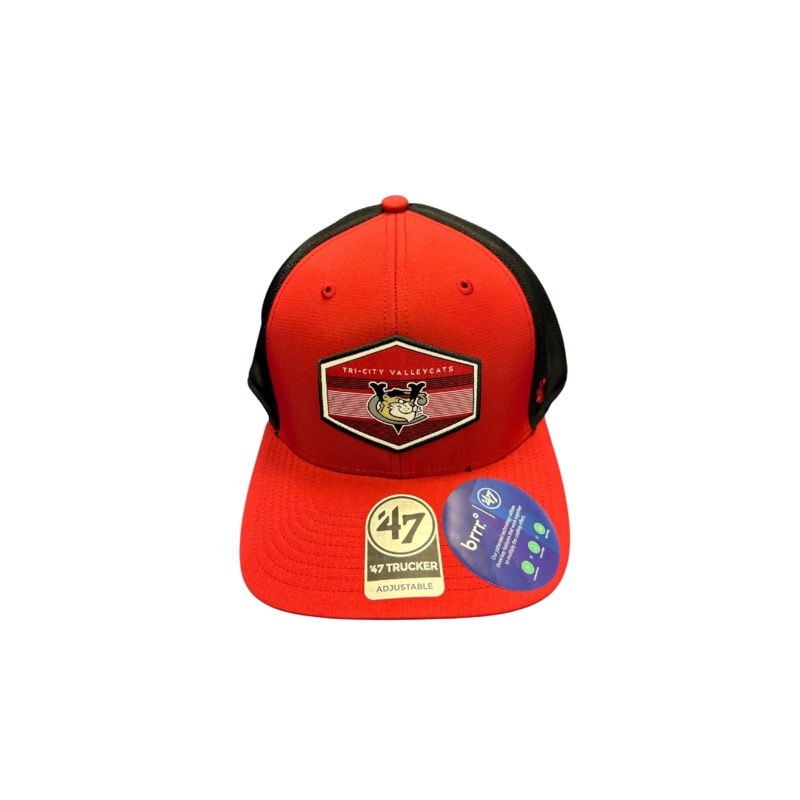 47 Brand Black & Red Trucker Hat