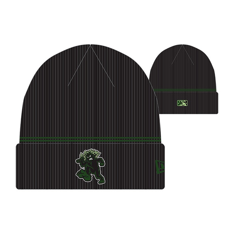 Eugene Emeralds New Era Black Knit Beanie