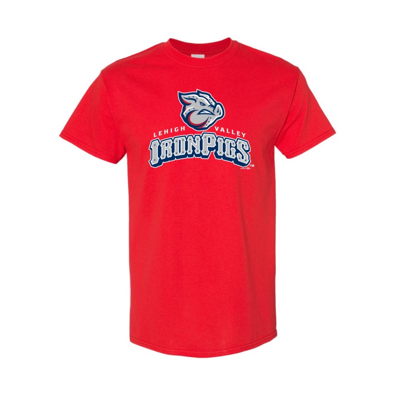 Lehigh Valley IronPigs RED Primary Logo Tee