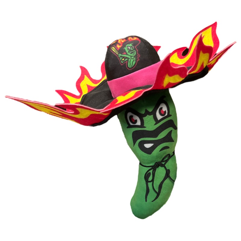 Los Pepinillos Picantes del Norte Spicy Pickle Mascot Doll