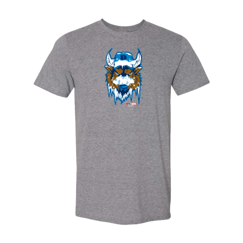 Buffalo Bisons Marvel’s Defenders of the Diamond Heather Graphite Primary Tee