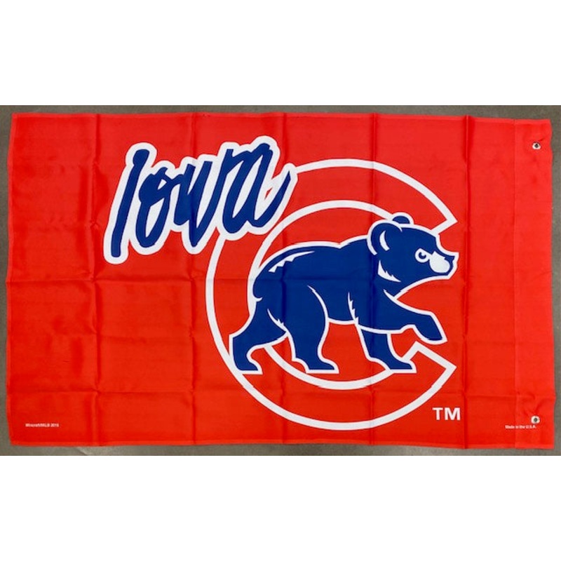 Iowa Cubs Double Sided Flag, Red