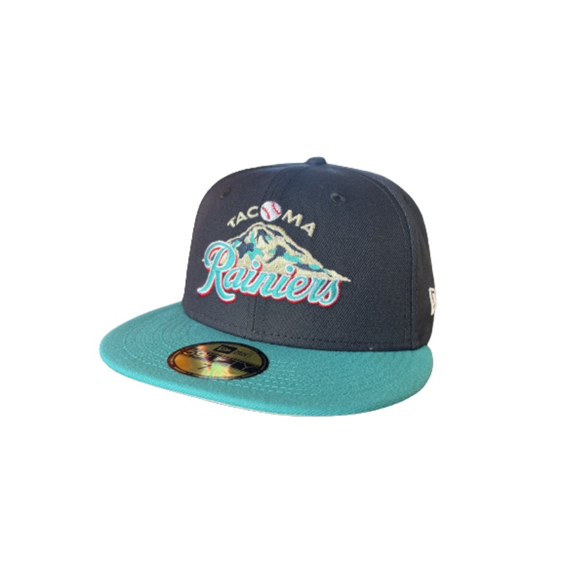 Tacoma Rainiers New Era 59Fifty Navy Teal Classic Mountain Cap