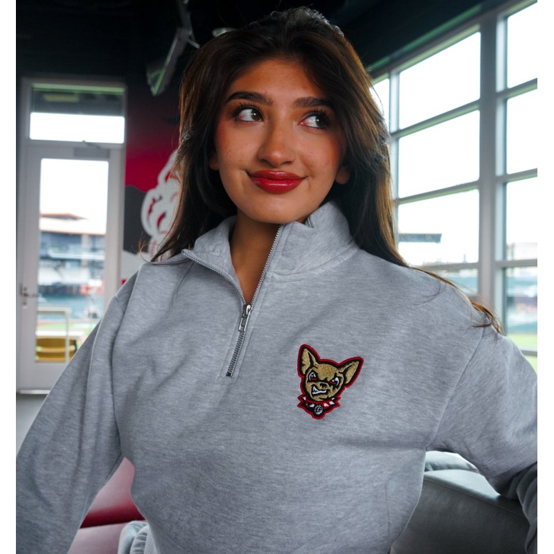 WOMAN’S 1/2 ZIP CROP HOODIE
