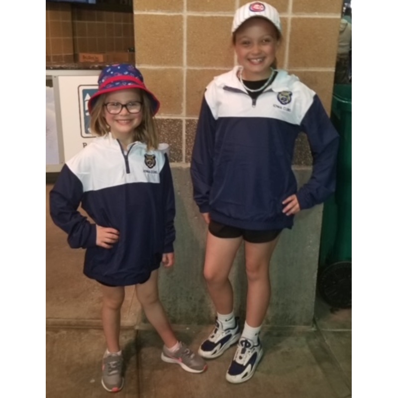 Youth Iowa Cubs Anorak Quarter Zip Jacket, Navy/White