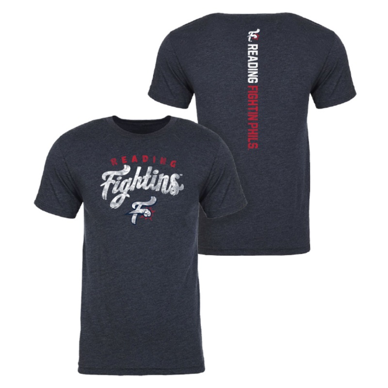 108 Stitches Reading Fightin Phils Primary Logo Navy Razorback T-Shirt