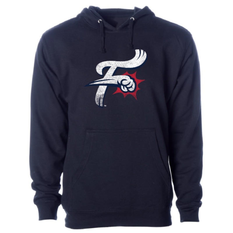 108 Stitches Reading Fightin Phils Vintage Navy Distressed F-Fist Hoodie
