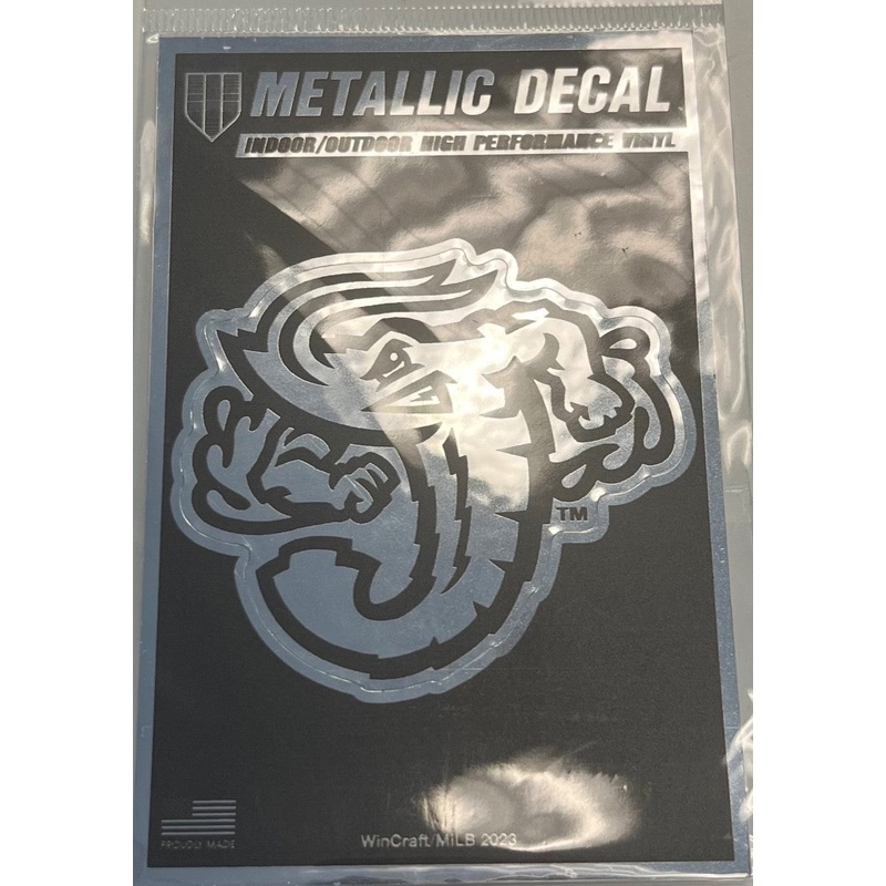 Jacksonville Jumbo Shrimp Wincraft Metallic 3″x 5″ Home Logo Decal