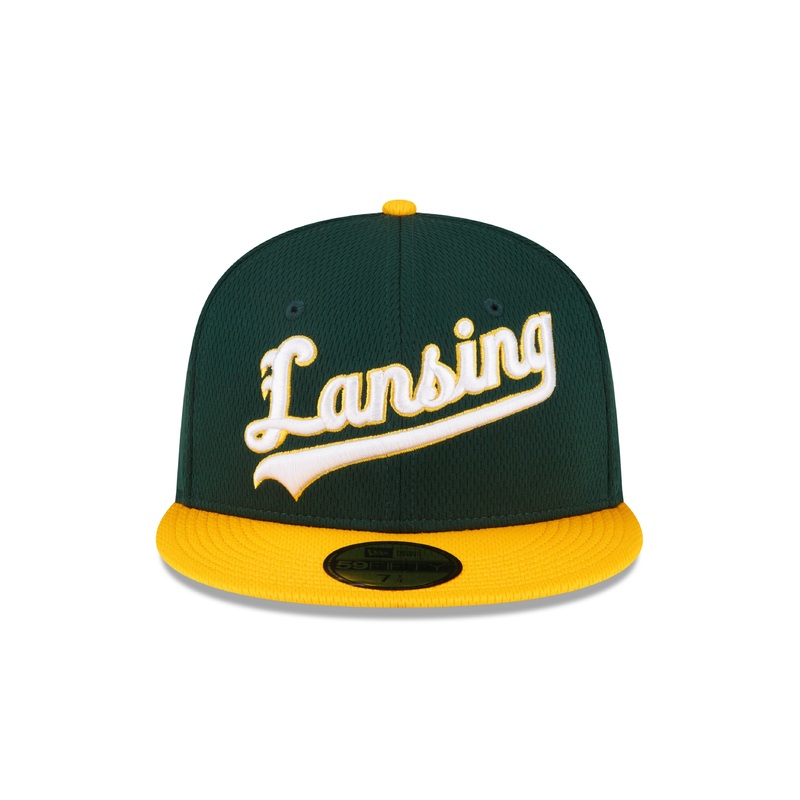 Lansing  Lugnuts New Era Official 2024 Batting Practice Fitted Cap