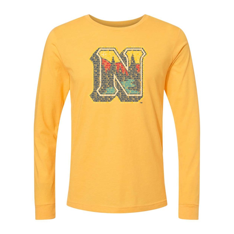 Long Sleeve Home Spelled Out Yellow Tee