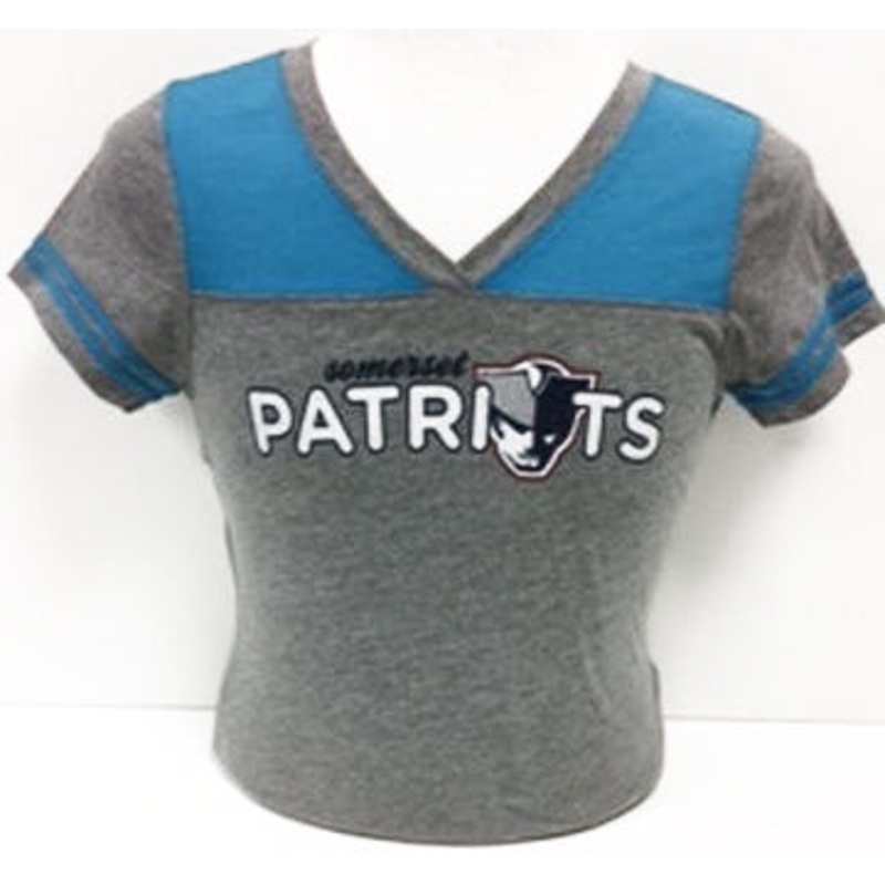 Somerset Patriots Girls Football V-Neck Tee