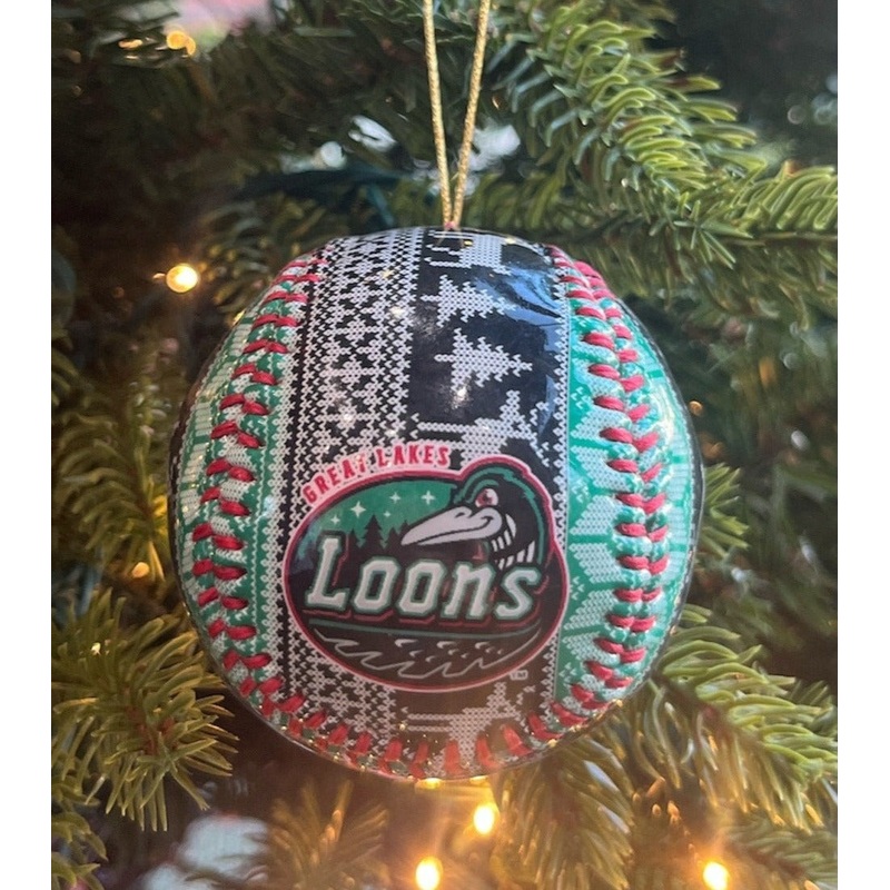 Great Lakes Loons Green Sweater Ornament