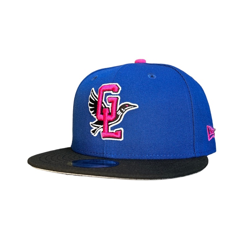 Great Lakes Loons New Era Blue & Pink Road Snapback