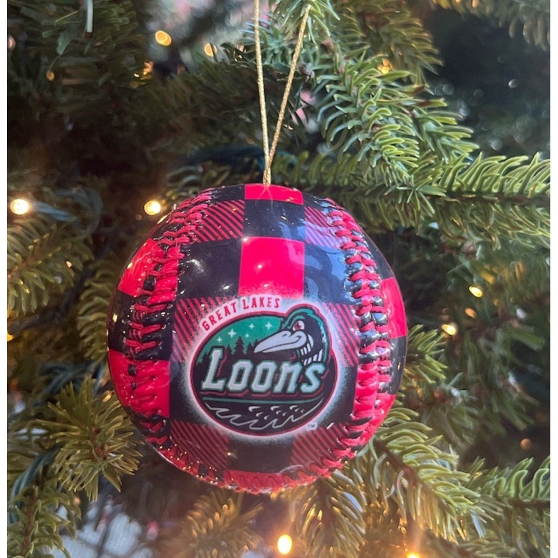 Great Lakes Loons Red Flannel Ornament