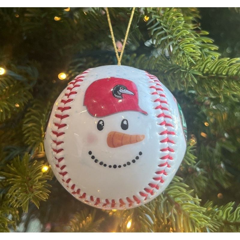 Great Lakes Loons White Snowman Ornament