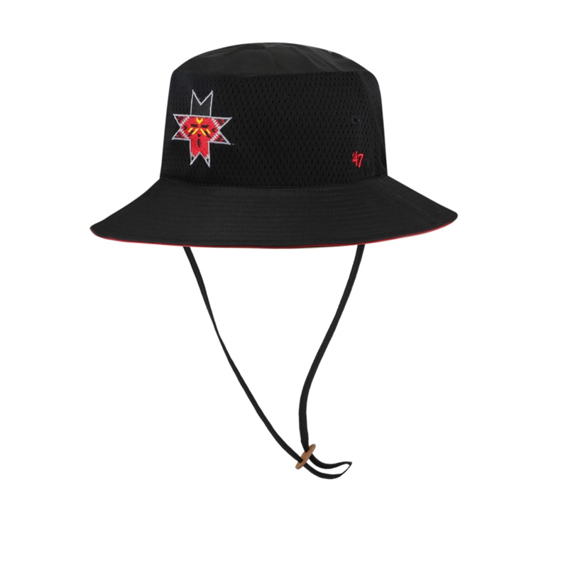 Indianapolis Indians ’47 Adult Black Panama Bucket Hat