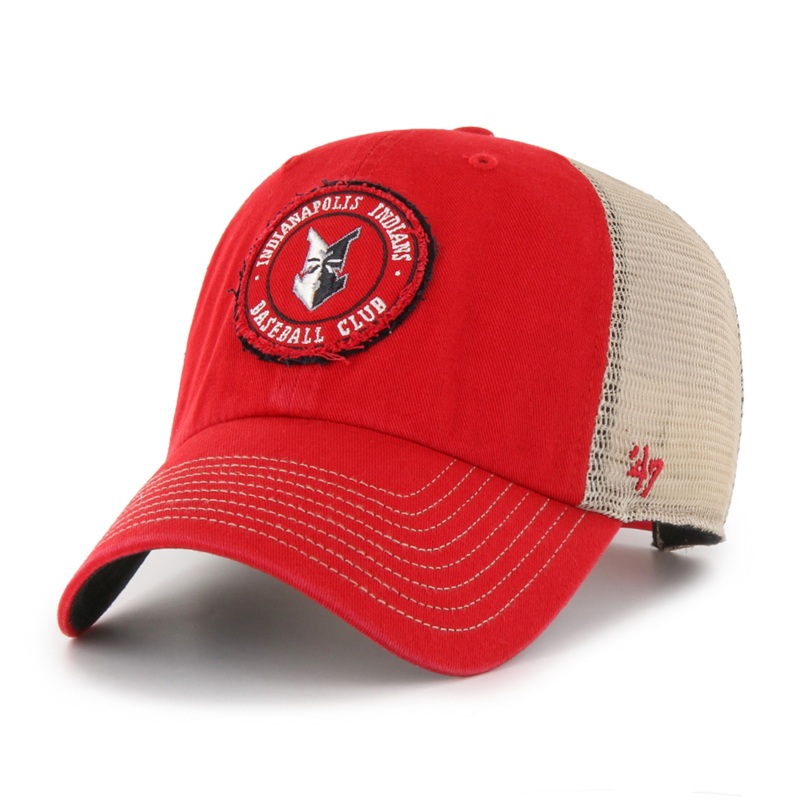 Indianapolis Indians ’47 Adult Red Home Prime Garland Adjustable Snapback Clean Up Cap