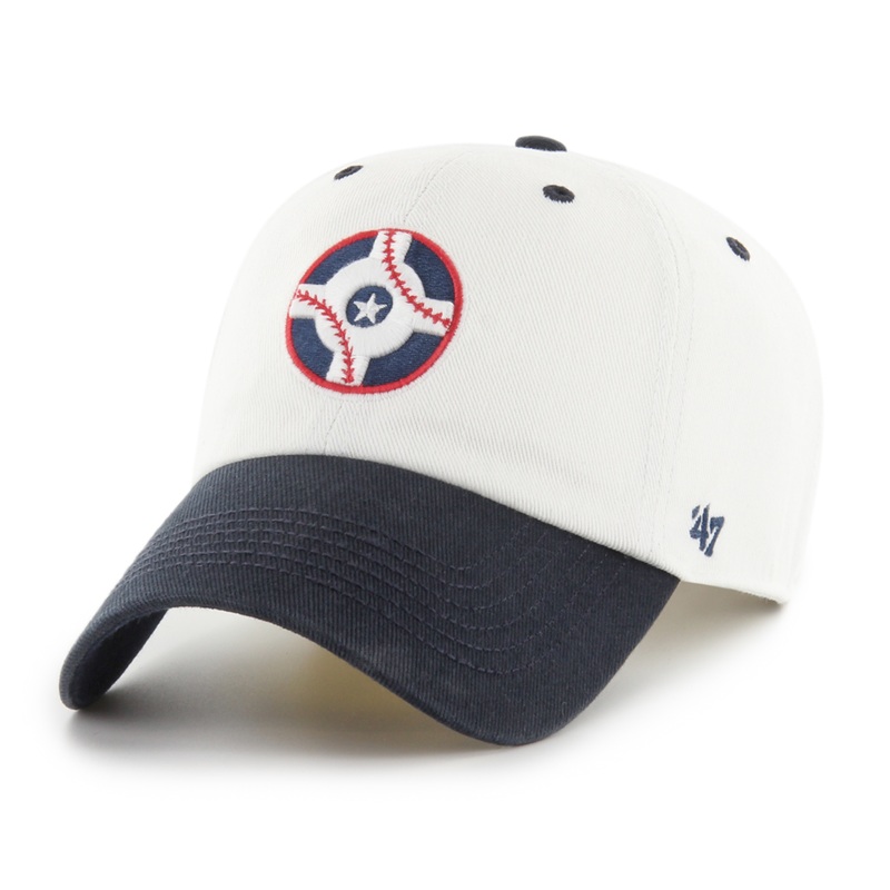 Indianapolis Indians ’47 Adult White/Navy Circle City DoubleHeader Diamond Adjustable Clean Up Cap