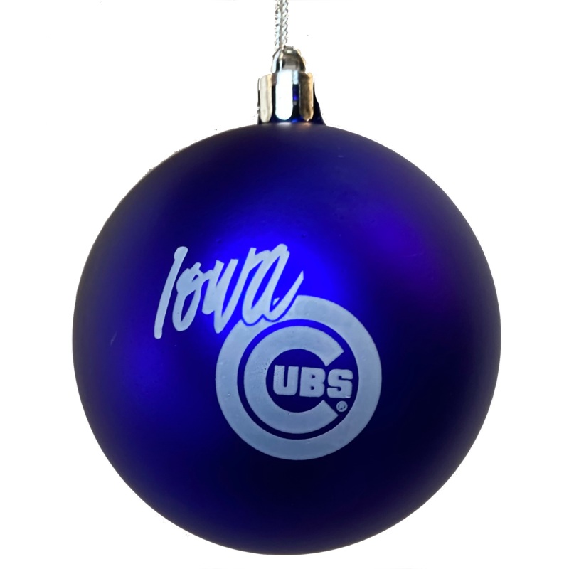 Iowa Cubs Ornament, Royal