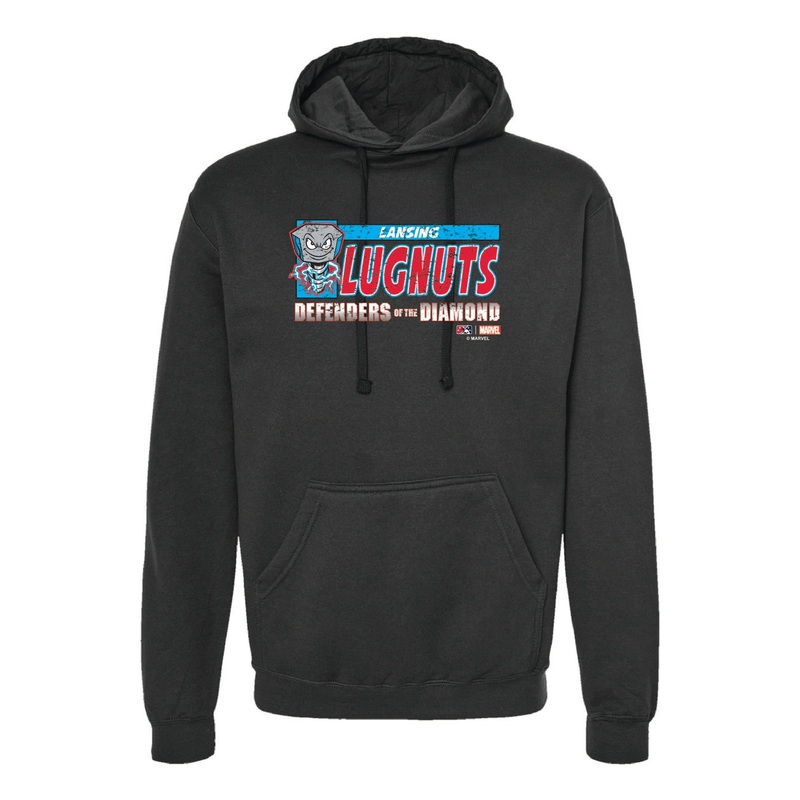 Lansing Lugnuts Youth Marvel Defenders of the Diamond Hoodie