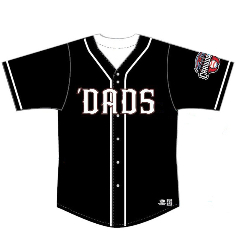 Hickory Crawdads OT Sports ‘Dads Black Mens Replica Jersey