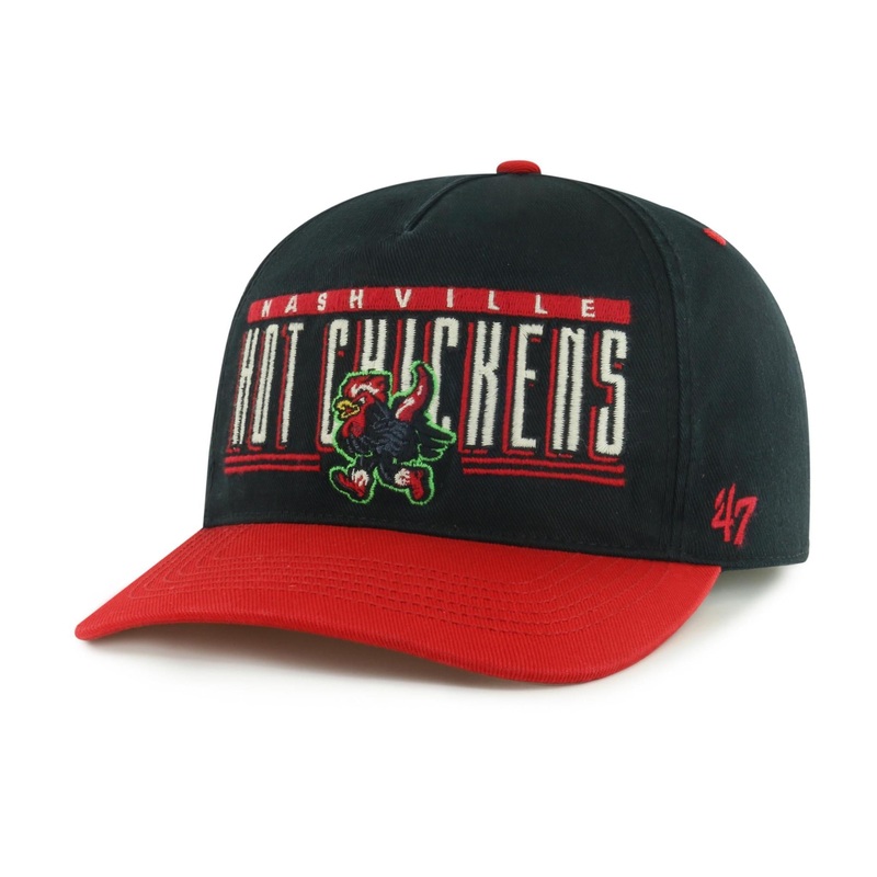 Nashville Sounds ’47 Brand Black Hot Chickens Double Header Baseline Hitch Hat