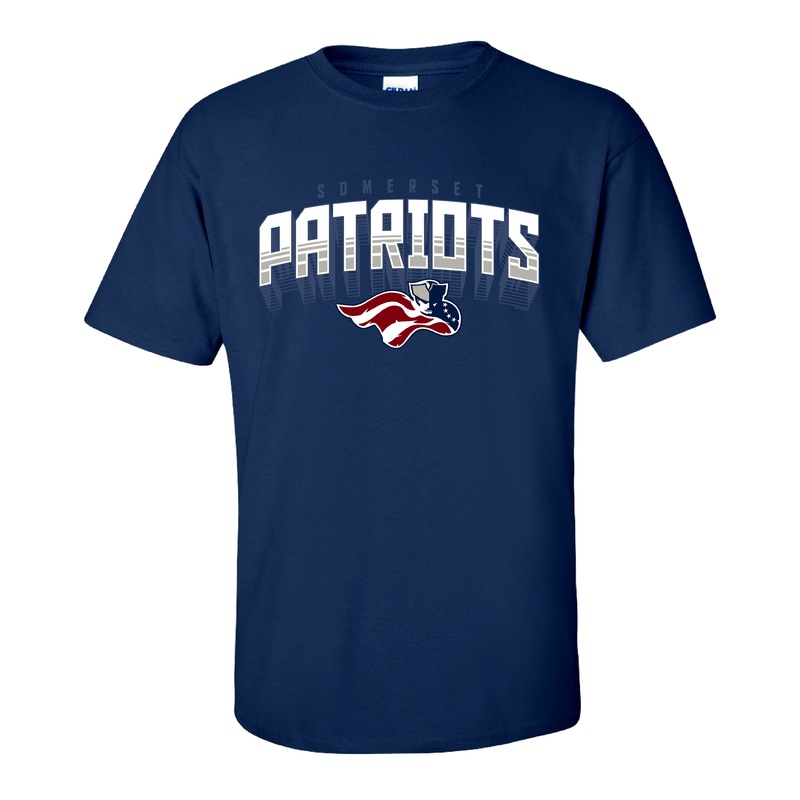 Somerset Patriots Adult Cotton Navy Short Sleeve Kapow T-shirt