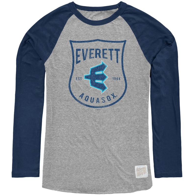 Everett AquaSox Raglan Long Sleeve Tee