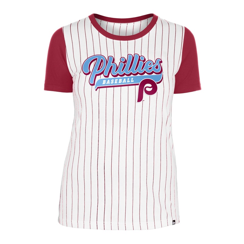 New Era Cooperstown Collection Women’s Retro Phillies Pinstripe T-Shirt