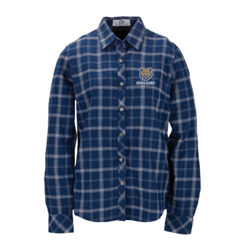 Women’s Vantage Iowa Cubs Brewer Flannel Shirt, Navy