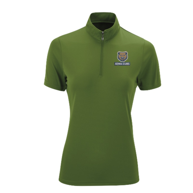 Women’s Vantage Iowa Cubs Micro-Waffle Polo, Moss