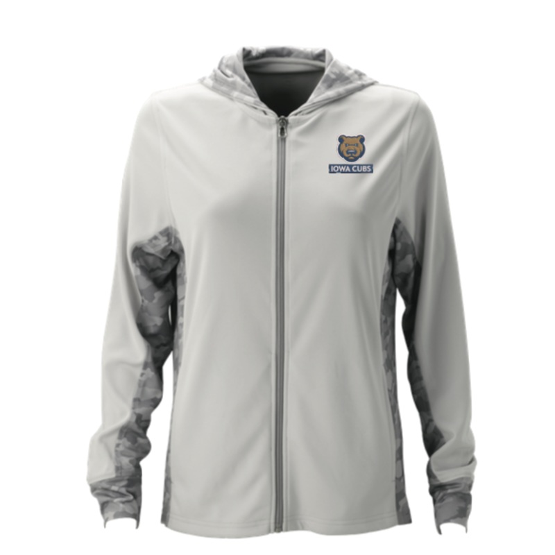 Women’s Vantage Iowa Cubs Pro Camo Full Zip Jacket, White