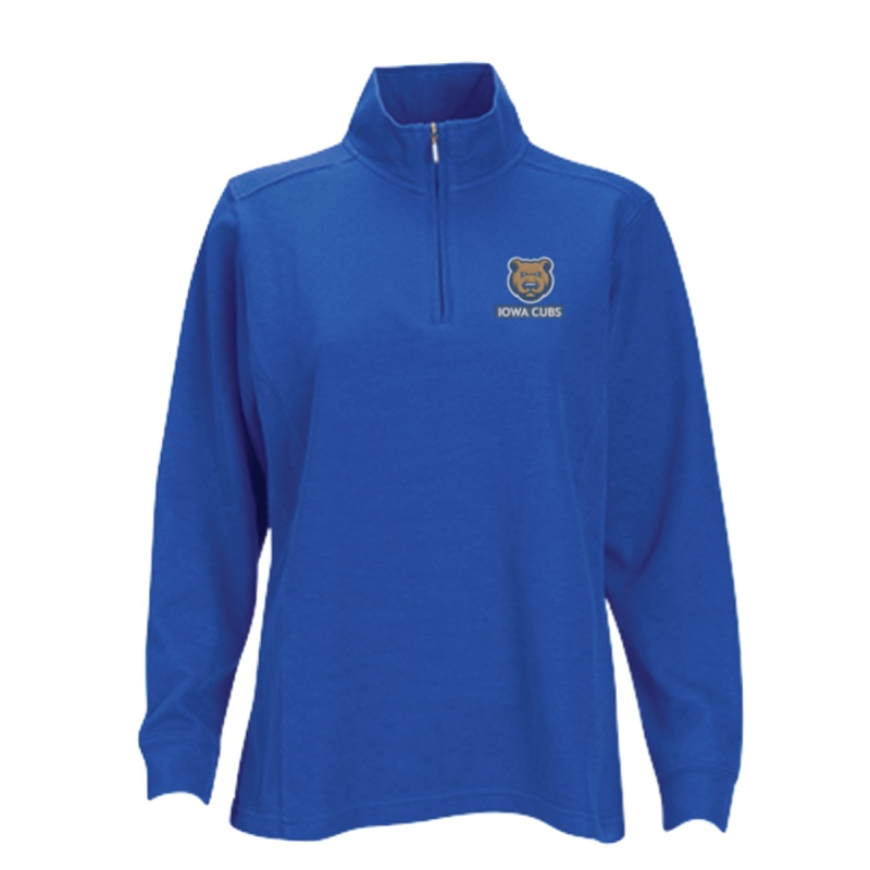 Women’s Vantage Iowa Cubs Ribbed Quarter Zip, Royal