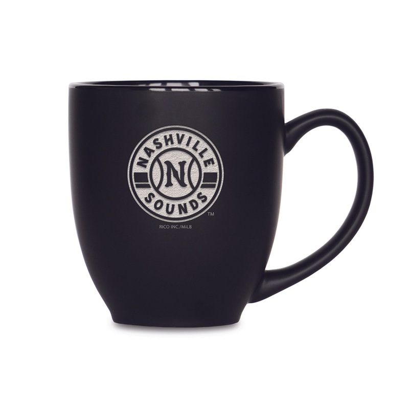 Nashville Sounds 16oz Black Primary Logo Bistro Mug