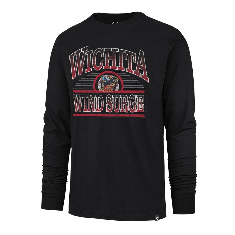 Wichita Wind Surge ’47 Black Top Spin Long Sleeve Tee