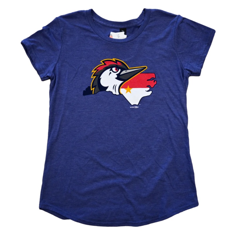 Fayetteville Woodpeckers Bimm Ridder Women’s Home State Logo Navy T-Shirt