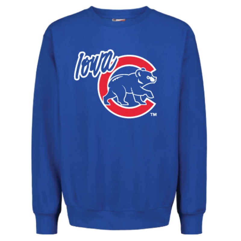 Men’s Iowa Cubs WB Crewneck Sweatshirt, Royal