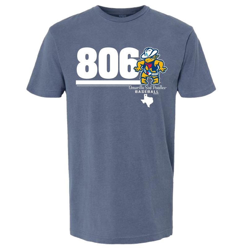 Amarillo Sod Poodles Blue Jean Area Code Bonds Tee