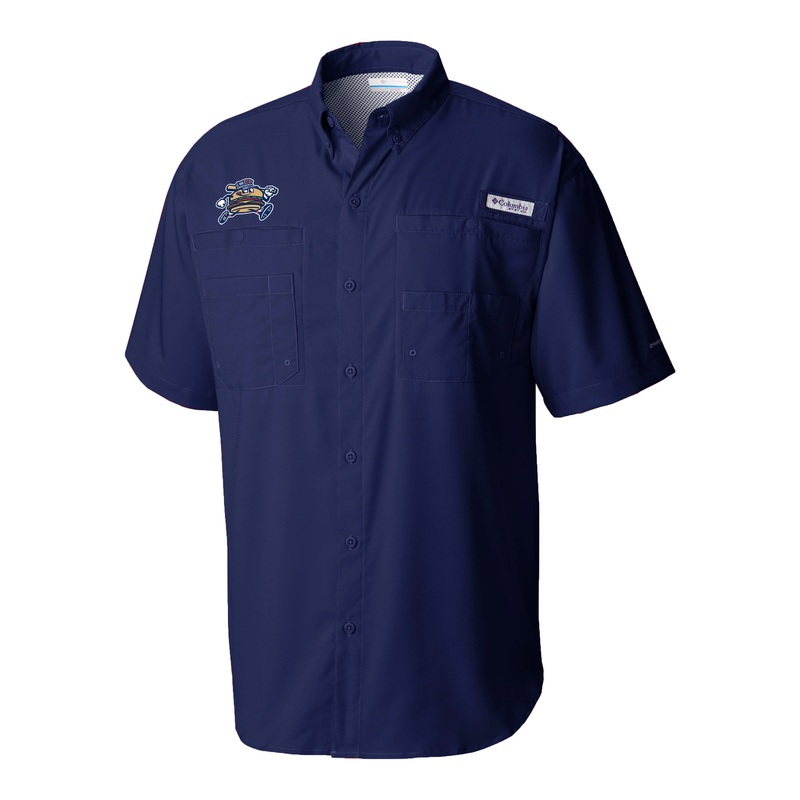 Men’s Navy Tamiami PFG Columbia Button Down