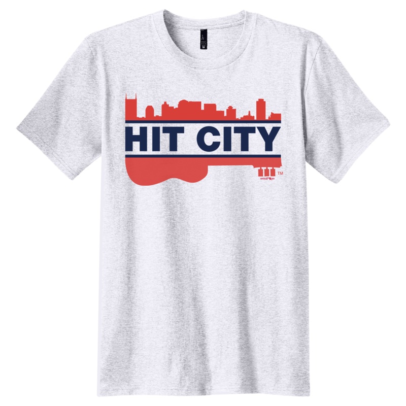 Nashville Sounds White Heather Hit City Tee
