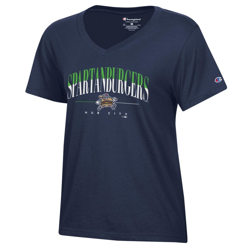 Women’s Navy Core V-Neck Champion Tee