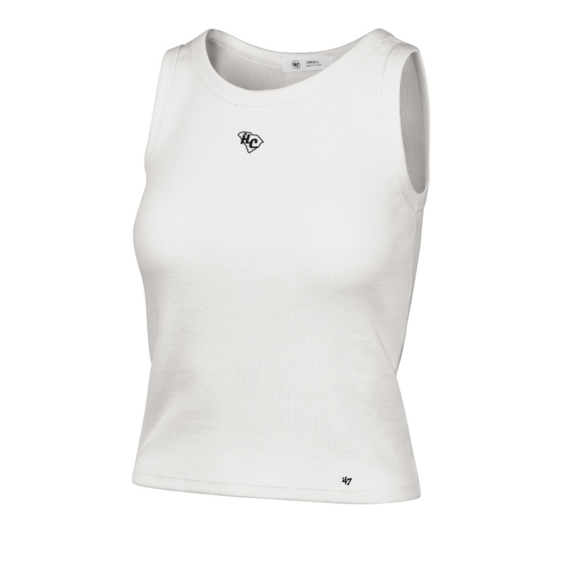 Women’s White Ribbed Tank