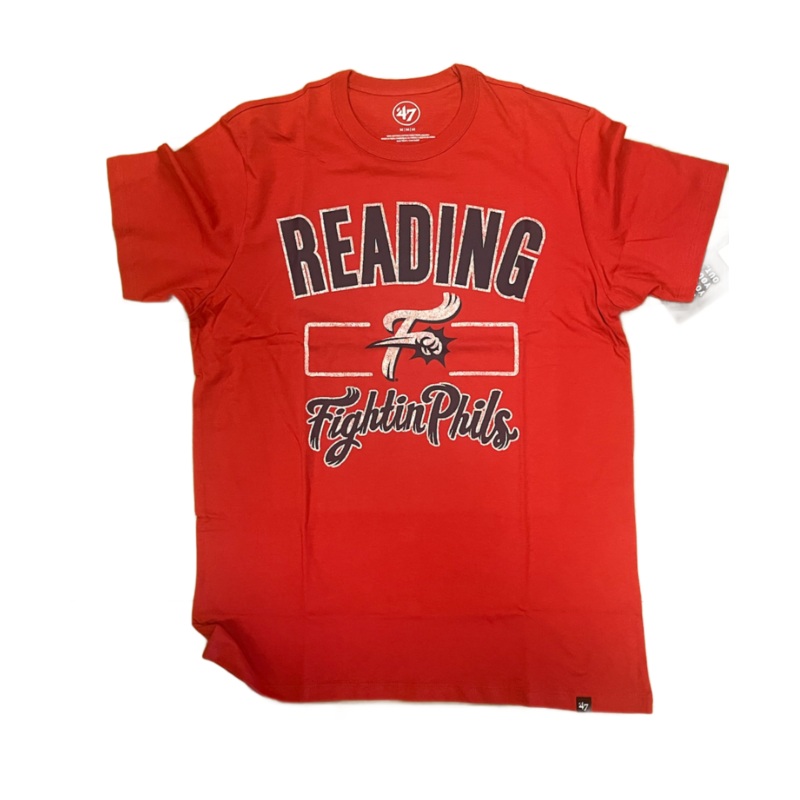 ’47 Brand Reading Fightin Phils Racer Red Cityside Franklin Tee Men