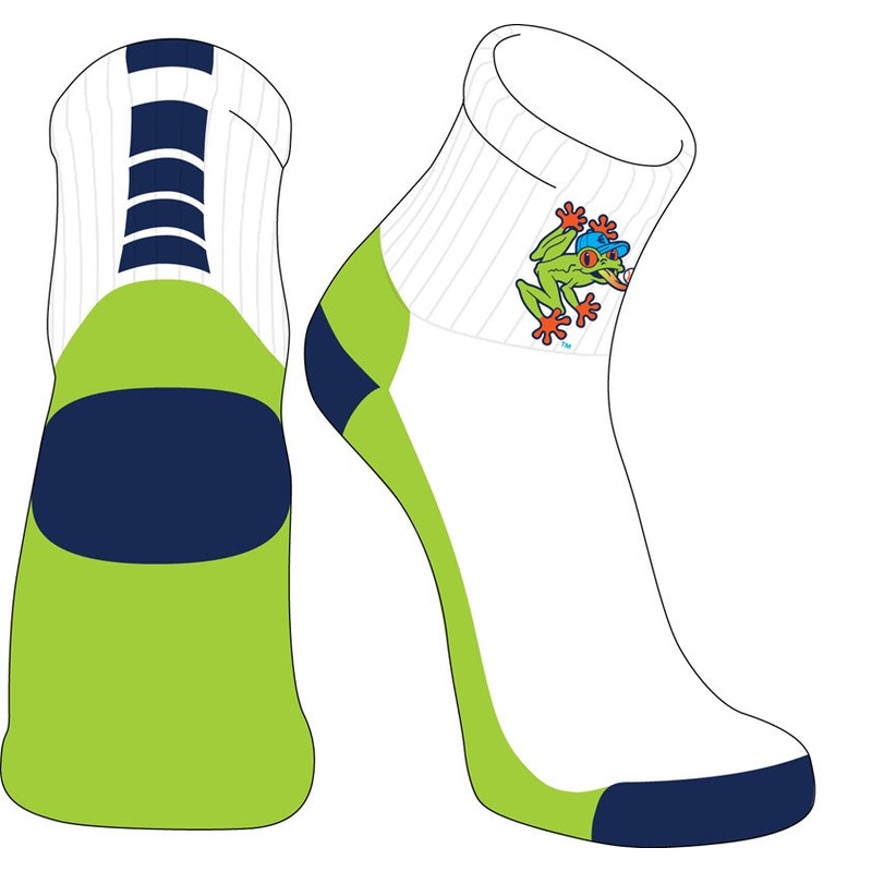 Everett AquaSox Dash Quarter Socks