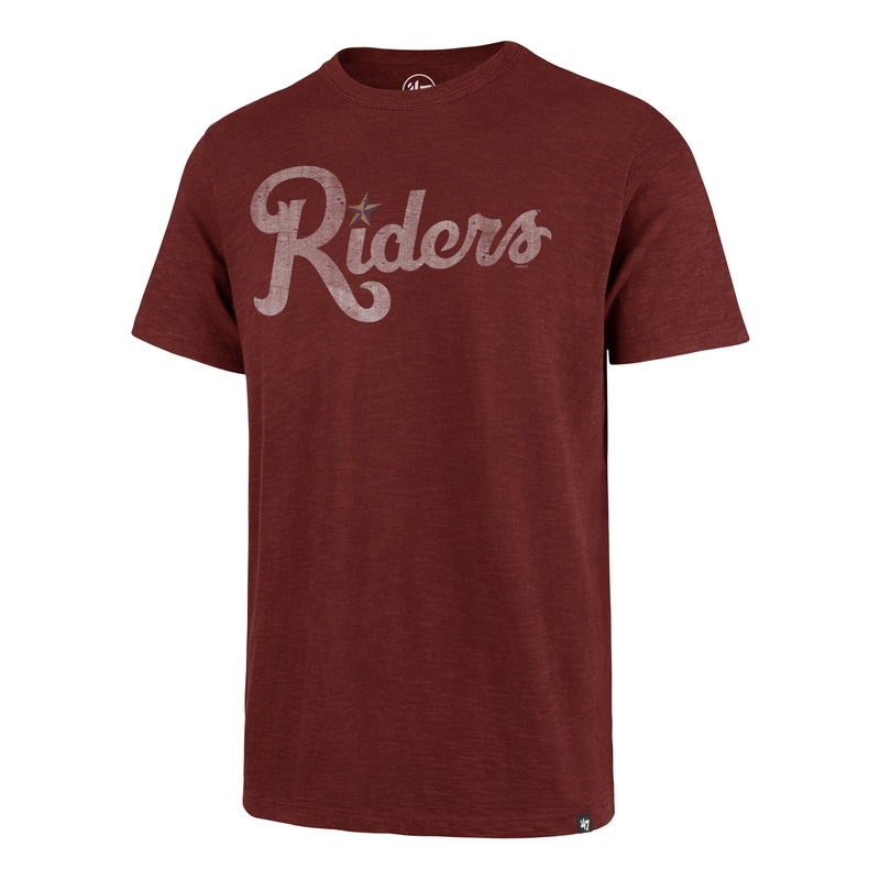 ’47 Brand Scorched Red Script Grit Scrum Tee