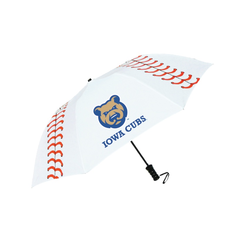 Iowa Cubs Baseball Auto Fold Umbrella, White
