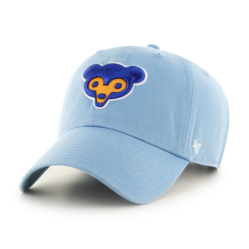 Men’s Chicago Cubs Cooperstown Clean Up Cap, Columbia Blue